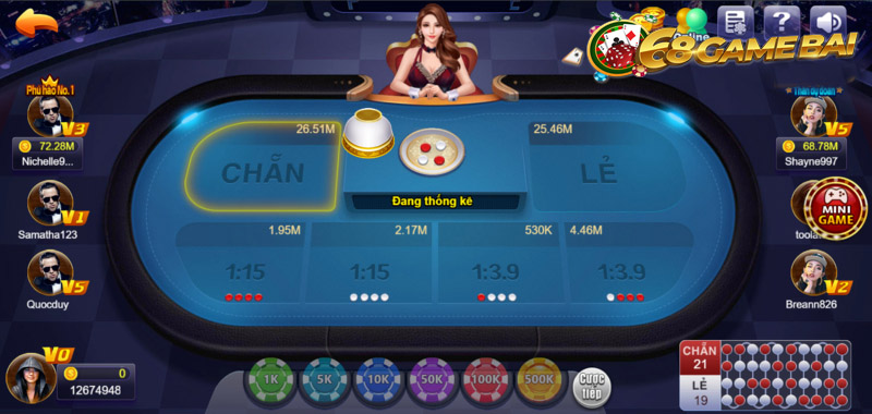 Bàn chơi xóc đĩa online uy tín - 68 Game Bài