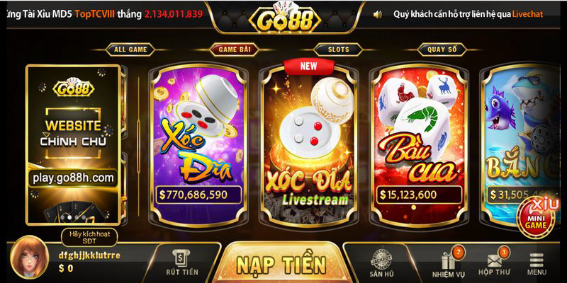 Xóc đĩa Go88 - Cổng game đổi thưởng đình đám 2023